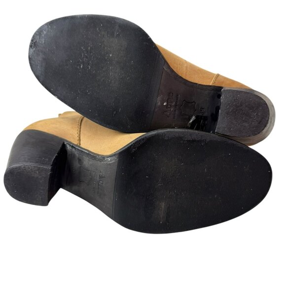 Acne Studios Pistol Nubuck Leather Ankle Boots Tan Brown Italy Women’s Size 8.5 - Picture 6 of 13